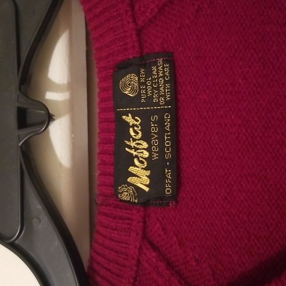Moffat Weavers Red Knit Wool Sweatshirt 1X - Picture 2 of 7